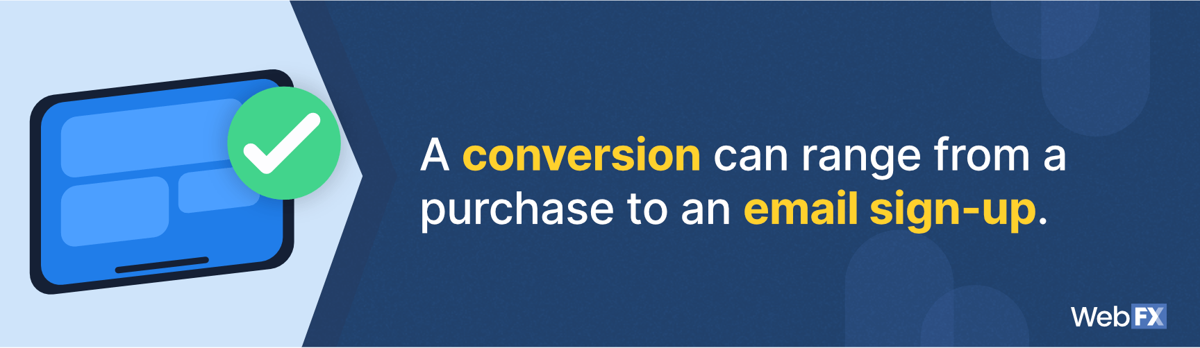 The definition of a conversion and how it applies to websites