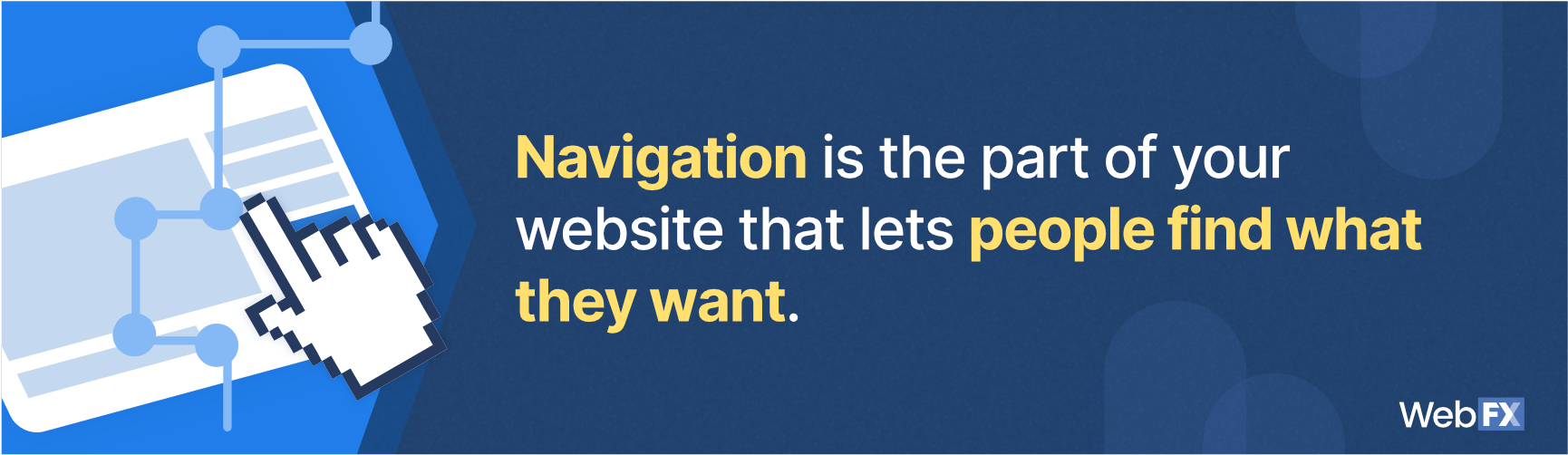 The definition of navigation in web design
