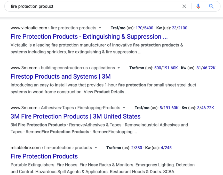 消防产品谷歌搜索结果