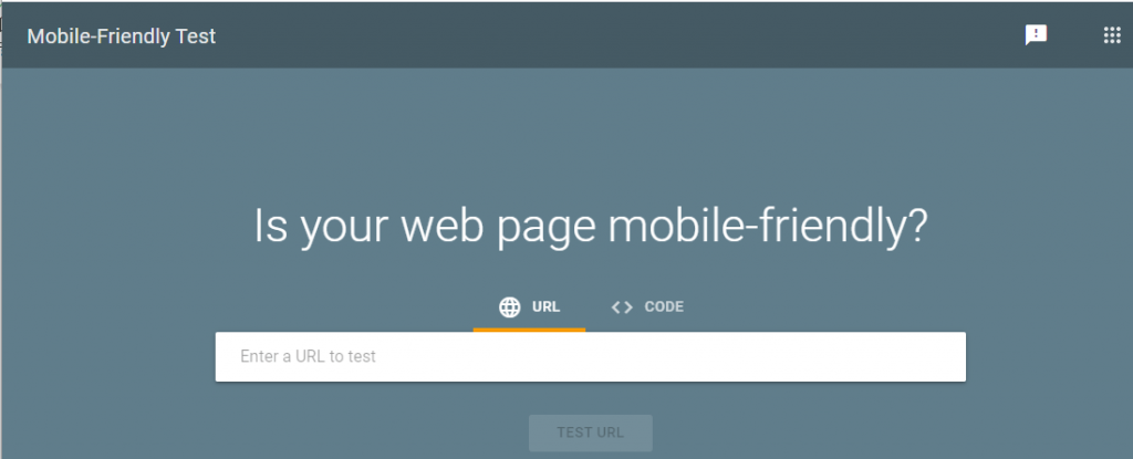 Google mobile friendly website test