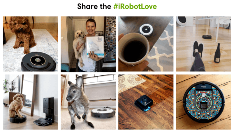 iRobot网站上的社会证明