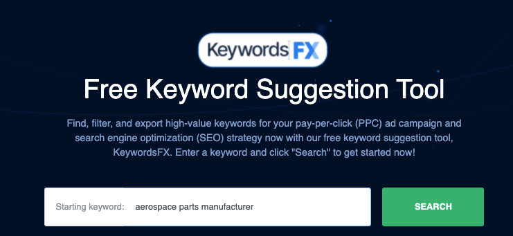 keywordfx搜索栏截图