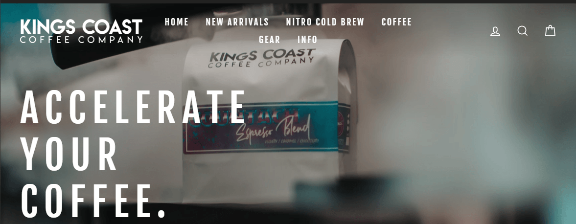 Kings Coast Coffee web design