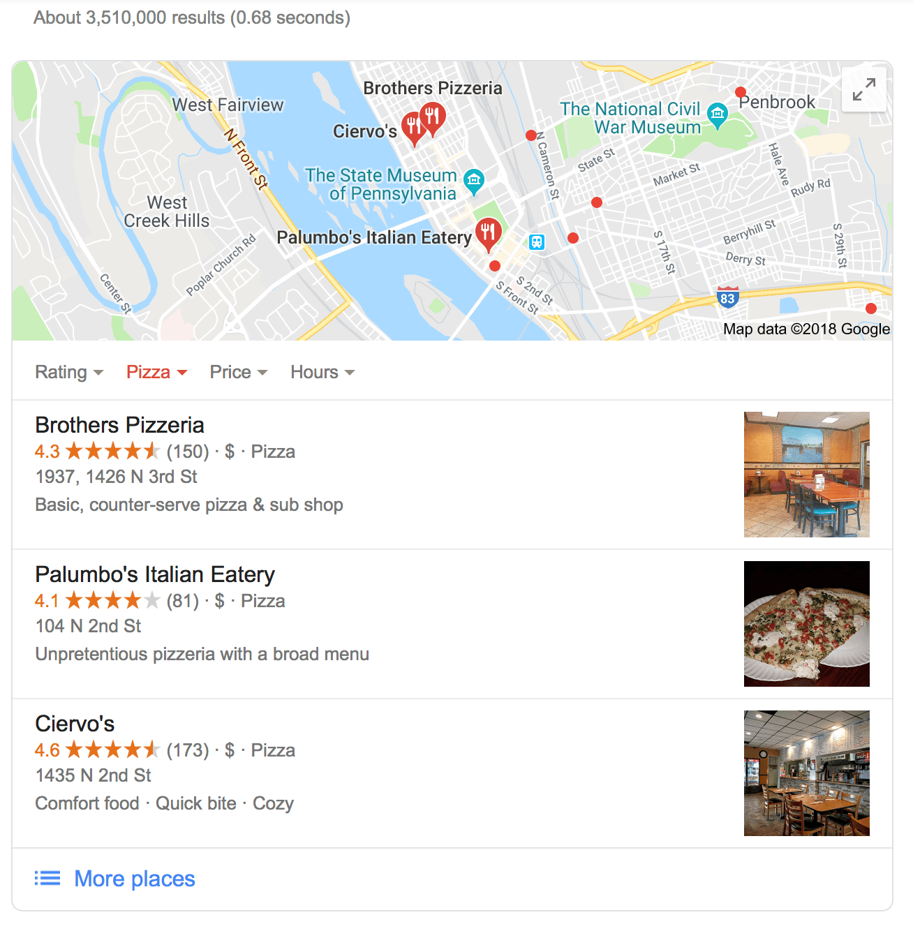 谷歌三个包显示在搜索结果中