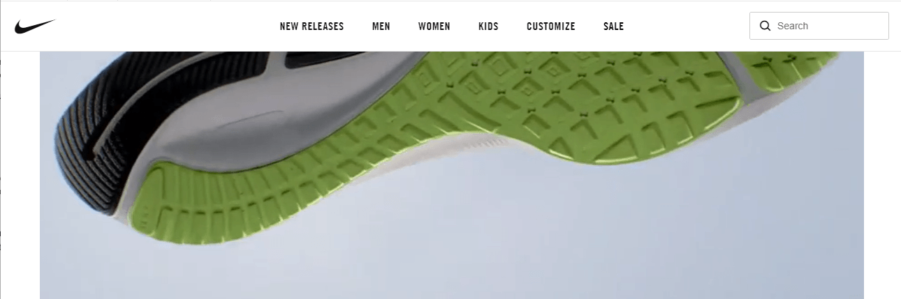 Nike web design