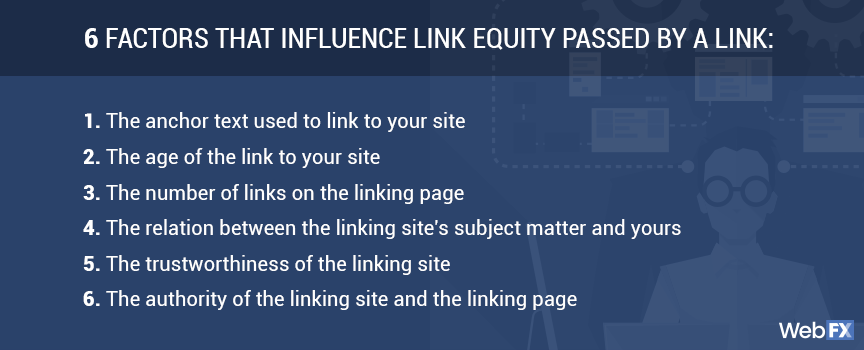 6 factors that influence link equity passed by a link