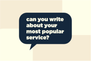 你能写一下你最受欢迎的服务吗