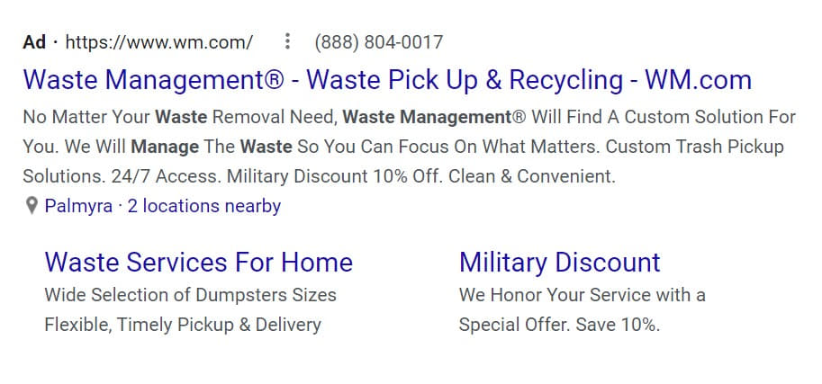 废物管理付费搜索网站列表