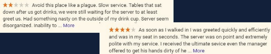 餐馆评论