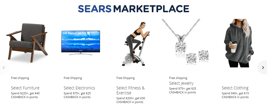 Sears Marketplace product examples