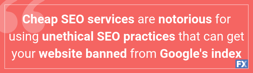cheap seo services are unethical