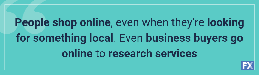 people shop online even when they're searching local