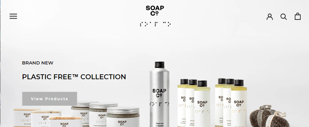 The Soap Co web design
