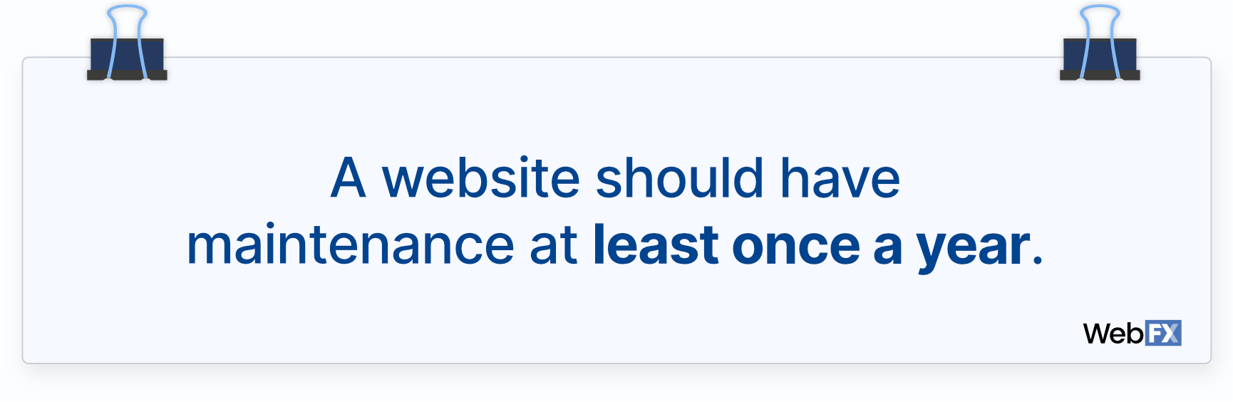 一个网站应该至少每年进行一次维护