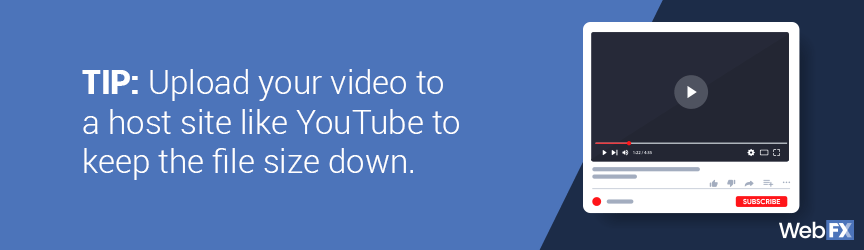 把你的视频上传到YouTube这样的网站上，这样可以减小文件大小