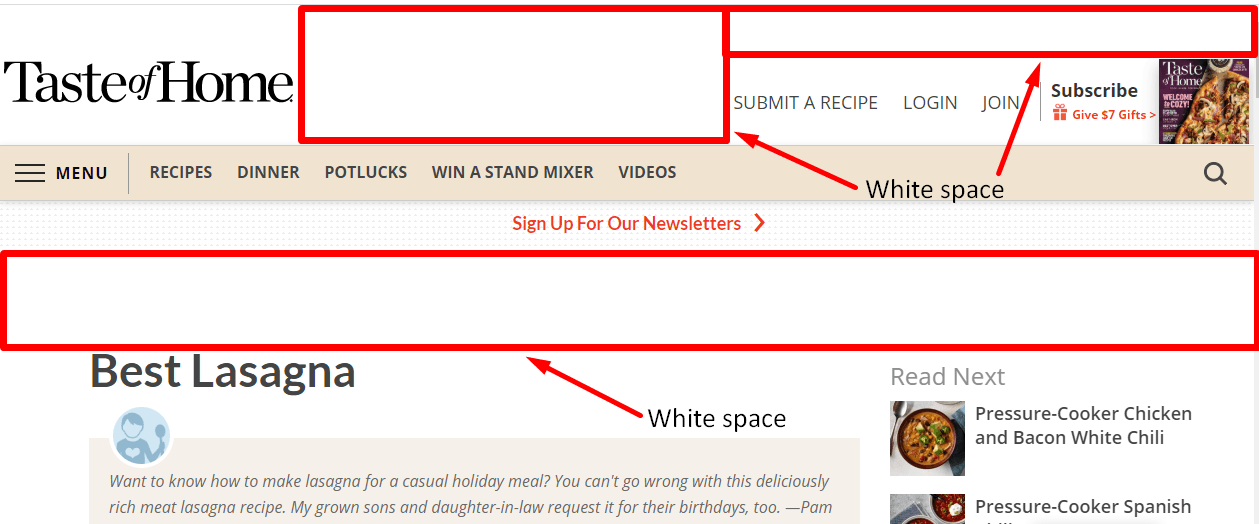 White space example