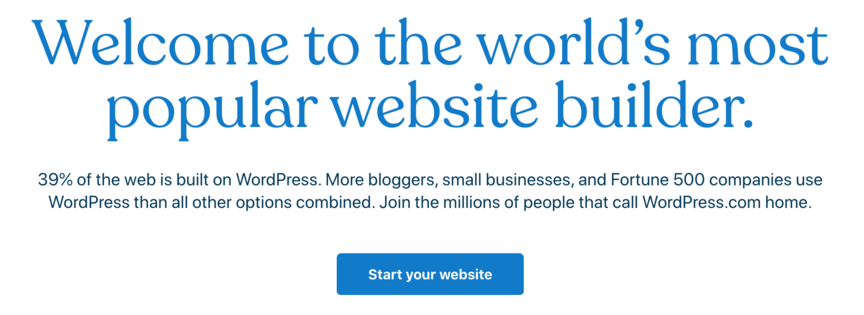 Wordpress hompage