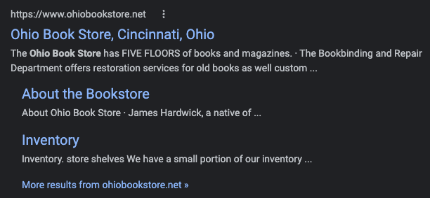 俄亥俄州书店的搜索引擎优化列表