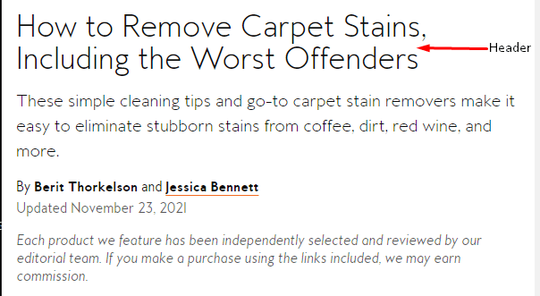 一篇关于如何清除地毯污渍的文章标题