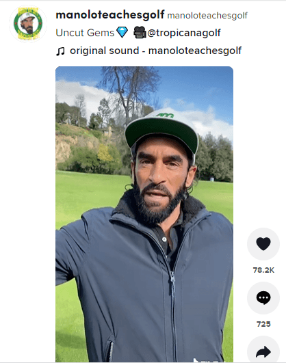 在高尔夫球场用清晰的视频打抖音