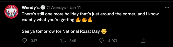 温蒂在推特上发了一条关于全国烤肉日的推文
