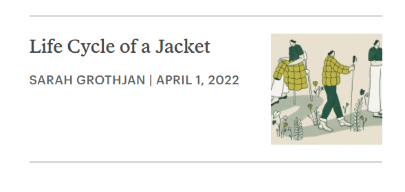 文章标题:夹克的生命周期