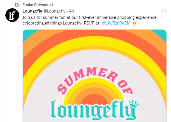 从Loungefly的推特上转发