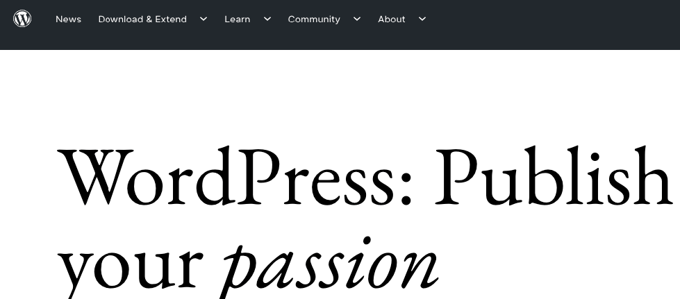 WordPress网站主页