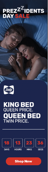 Display ad for Mattress Firm showing two people sleeping in a bed