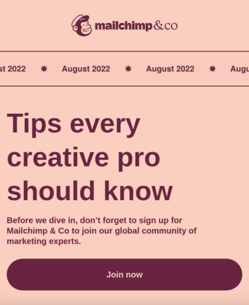 mailchimp curated content email