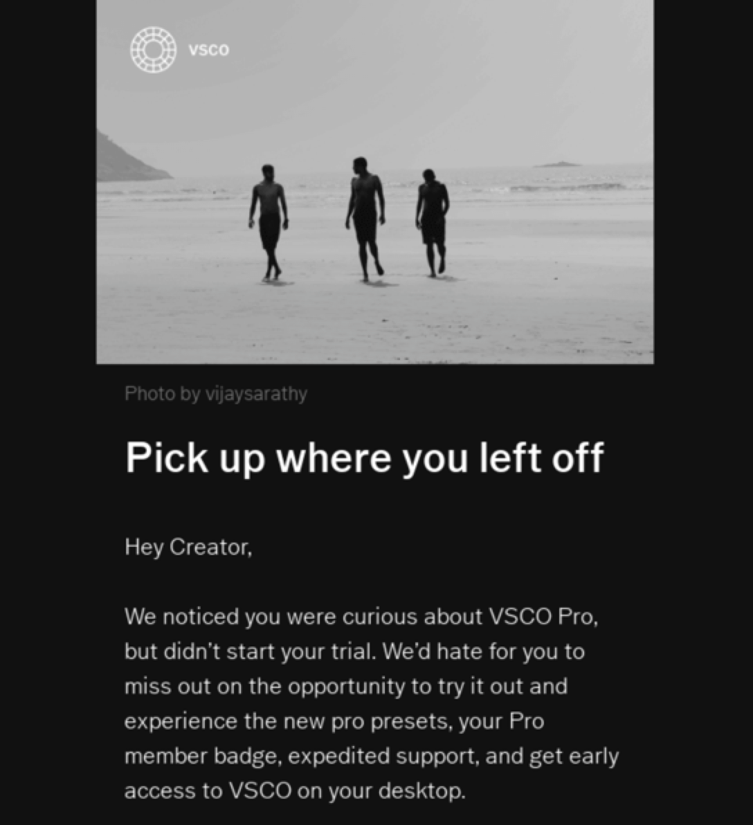 vsco follow-up email
