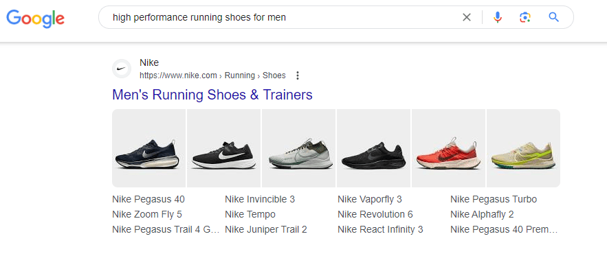 google search results for high perfomance running shoes for men