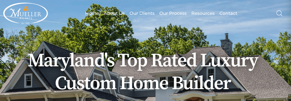 Homepage for Mueller Homes