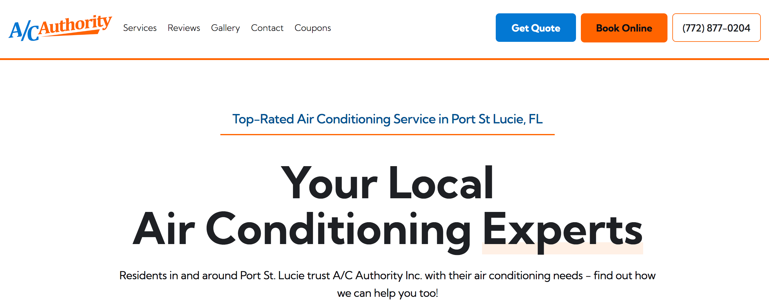 Homepage for AC Authority