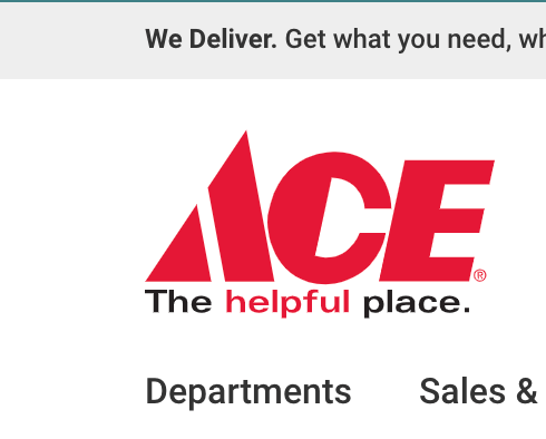 Ace logo at the top of their website