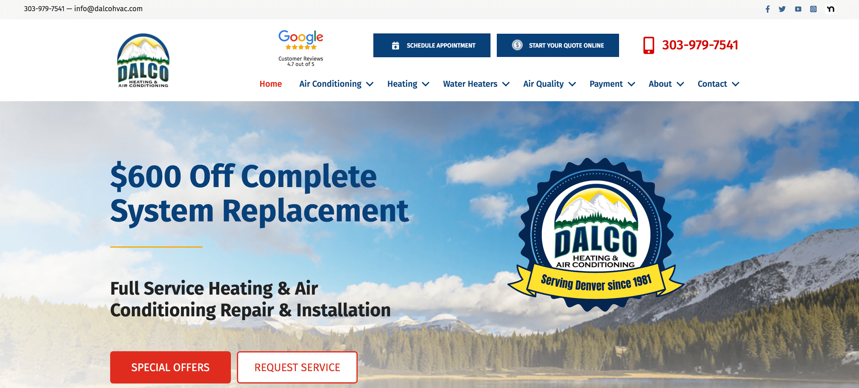 Homepage for Dalco