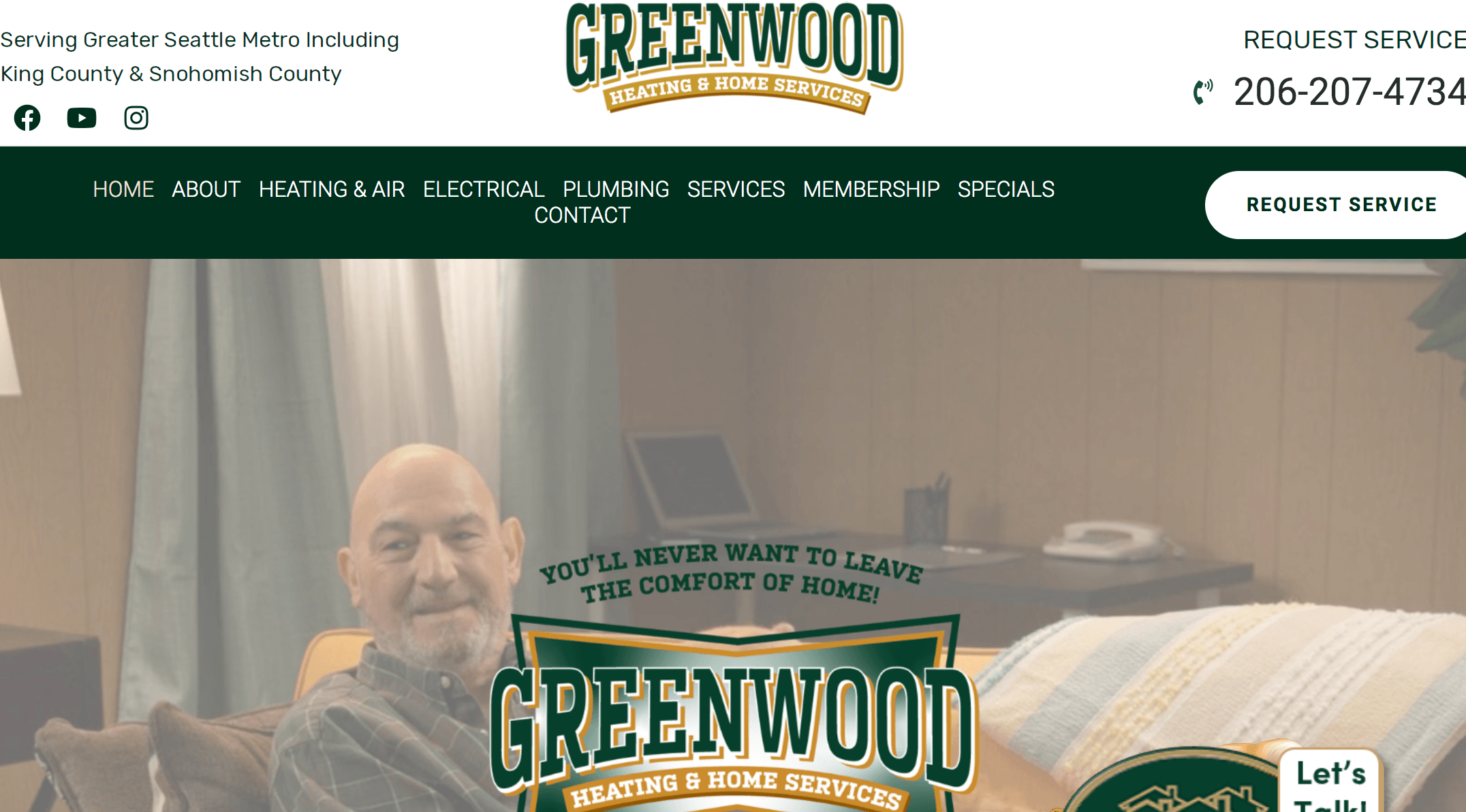 Homepage for Greenwood HVAC
