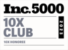Inc. 5000 10X Club black and white logo