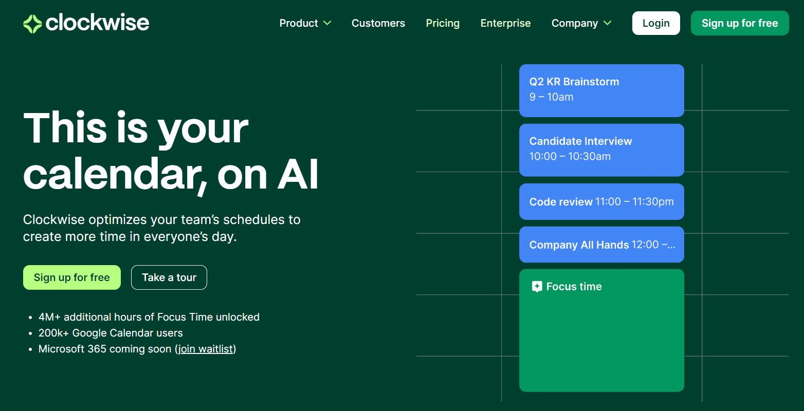 clockwise ai tool for productivity